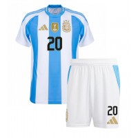 Argentina Alexis Mac Allister #20 Hemmadräkt Barn Copa America 2024 Kortärmad (+ Korta byxor)